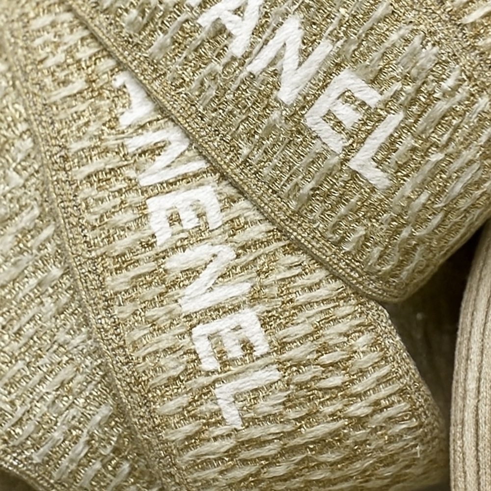 CHANEL Gold Holiday Ribbon Limited Edition SOLD BY THE YARD Lux Craft DYI Gift - Picture 3 of 3